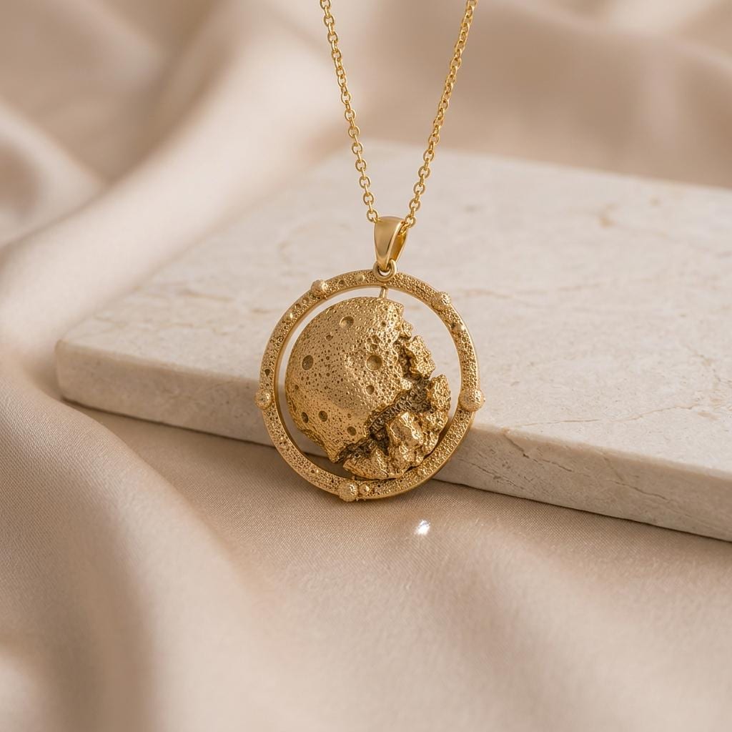 Pallas Asteroid Pendant Necklace | 925 Sterling Silver | Celestial Cosmic Theme | Unique Astronomy Gift