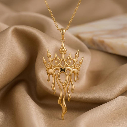 Crown Drift Pendant | 925 Sterling Silver | Fluid Crown Design | Empowerment Gift