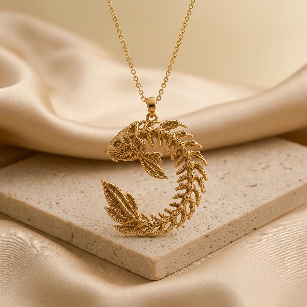 Sacred Koi Relic pendant | 925 Sterling Silver | Mythical Nature Theme | Symbolic Good Fortune Gift