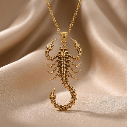 Fossil Scorpion Spine | Sterling Silver | Gothic Primal Design | Unique Statement Gift