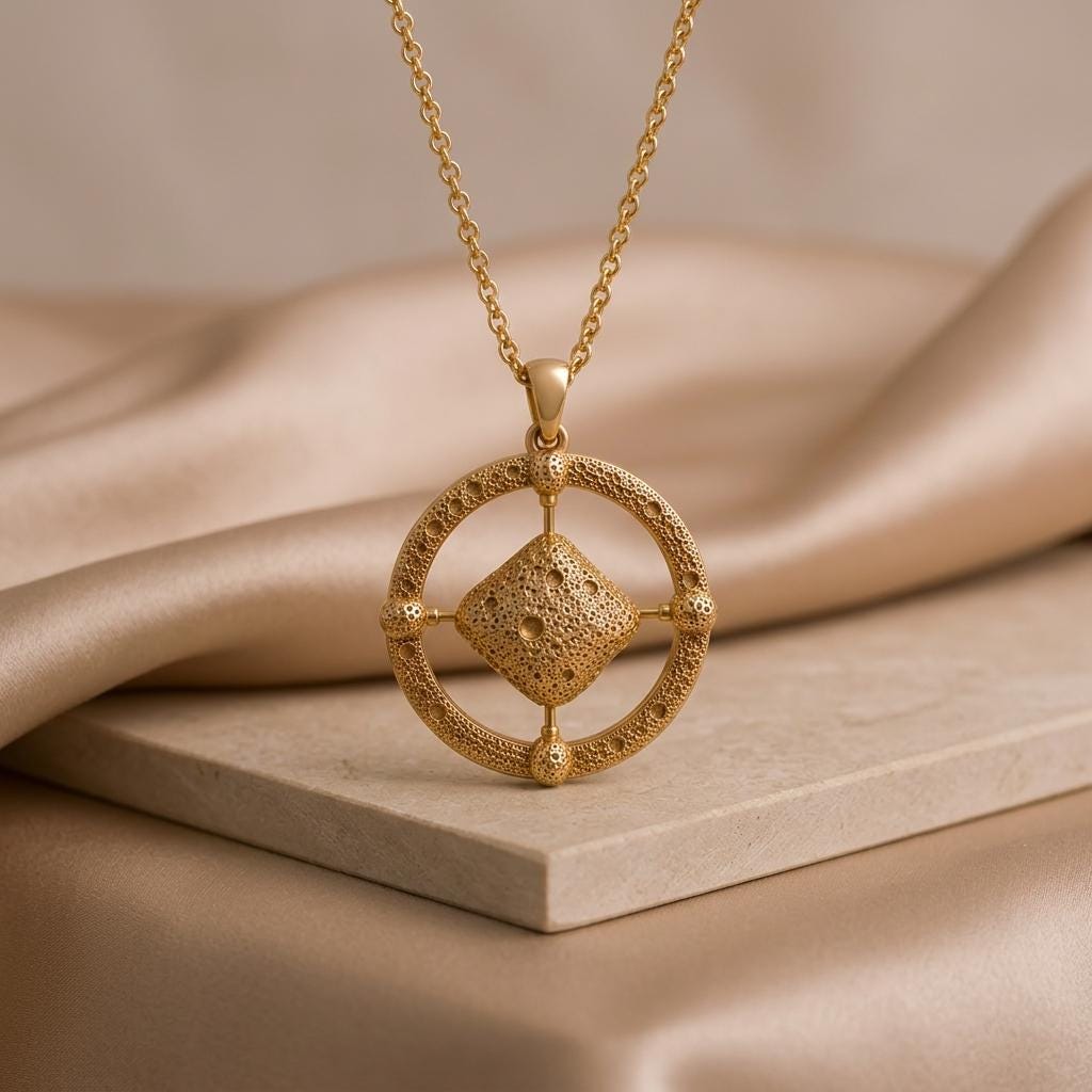 Bennu Asteroid Pendant Necklace | 925 Sterling Silver | Cosmic Astronomy Theme | Unique Gift for Space Lovers