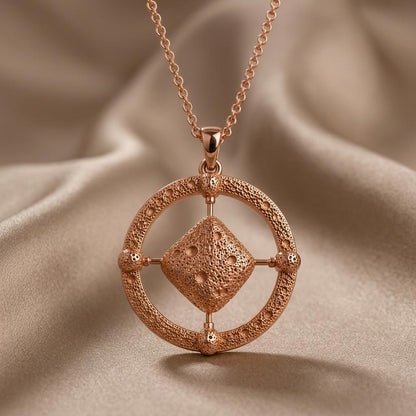 Ryugu Asteroid Pendant Necklace | 925 Sterling Silver | Textured Celestial Style | Unique Gift for Explorers