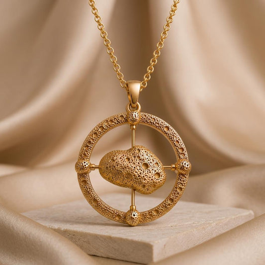 Itokawa Asteroid Pendant Necklace | 925 Sterling Silver | Celestial Space Theme | Unique Gift for Space Lovers