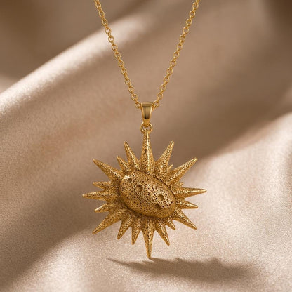 Juno Asteroid Pendant Necklace | 925 Sterling Silver | Textured Celestial Design | Unique Space Lover Gift