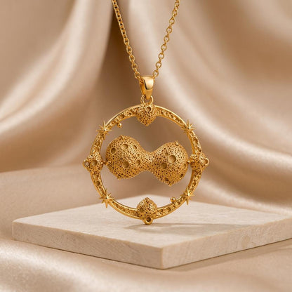Kleopatra Asteroid Pendant Necklace | 925 Sterling Silver for Her | Cosmic Celestial Theme | Meaningful Gift for Her