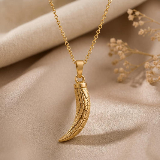 Mammoth Tusk Fossil Pendant | 925 Sterling Silver | Ancient Relic Style | Unique Keepsake Gift
