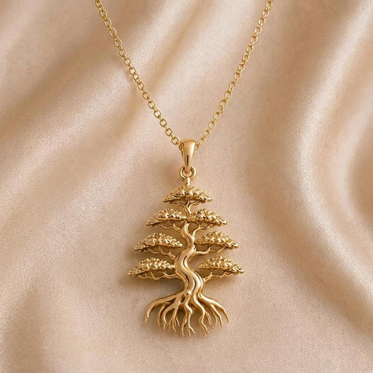 Cedar Crown Bonsai Pendant | 925 Sterling Silver | Nature Inspired Jewelry | Meaningful Gift for Growth