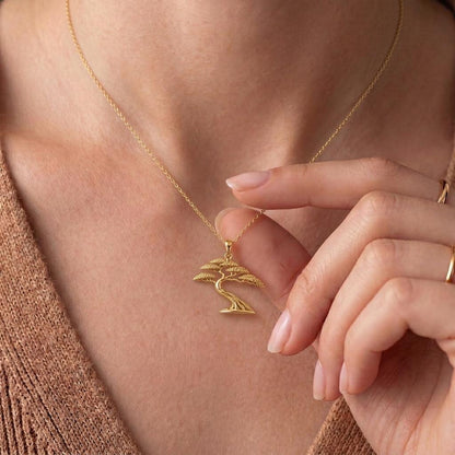 Acacia Wind Necklace | 925 Sterling Silver for Women | Nature Inspired Symbolic Tree | Meaningful Gift for Her