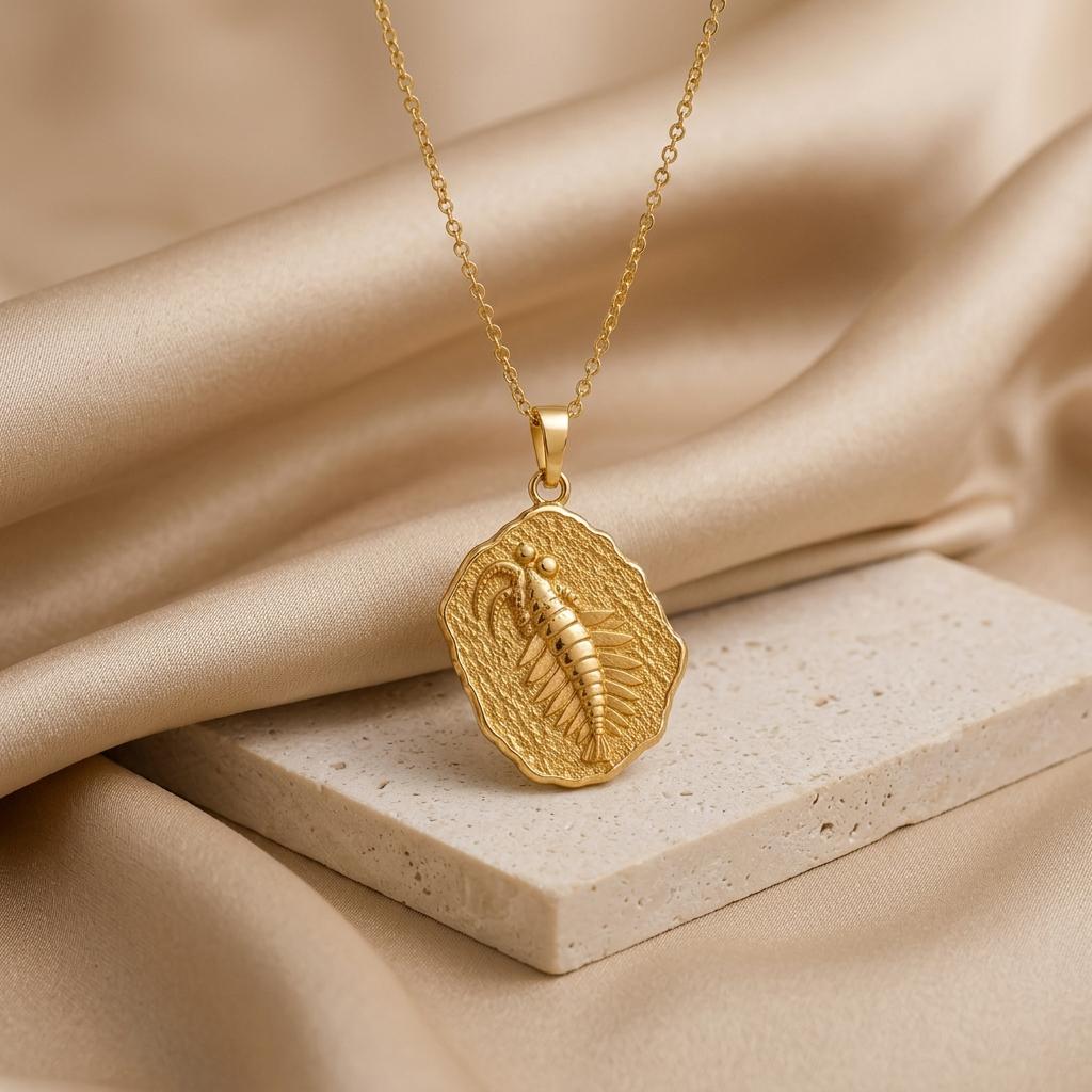 Anomalocaris Fossil Pendant Necklace | Sterling Silver | Prehistoric Creature Theme | Unique Educational Gift