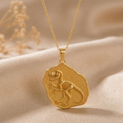 Velociraptor Fossil Pendant | 925 Sterling Silver | Paleontology Theme | Unique Present
