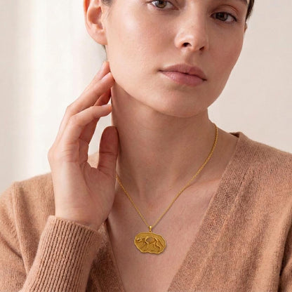 Hyaenodon Fossil Pendant Necklace | 925 Sterling Silver Jewelry | Prehistoric Fossil Skeleton | Unique Science Lover Gift