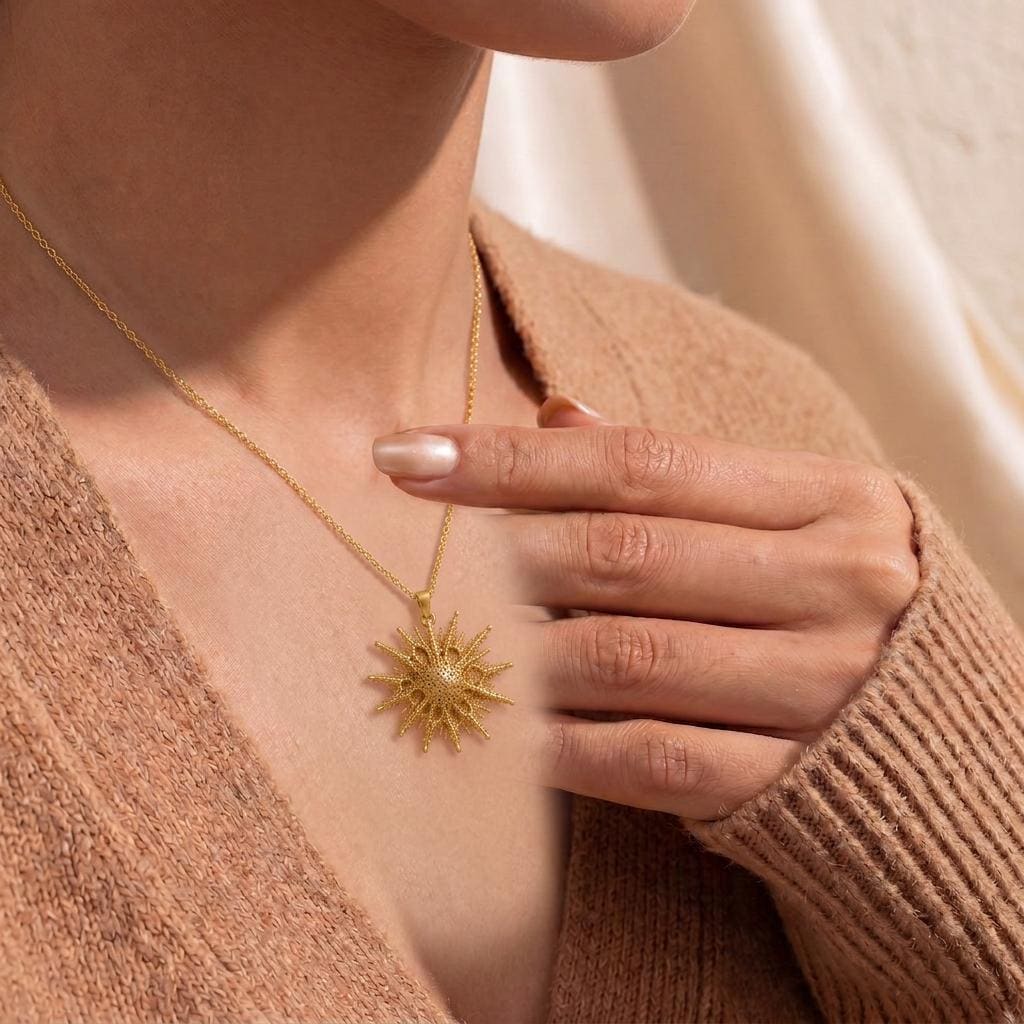 Castor Star Pendant Necklace | 925 Sterling Silver | Intricate Celestial Theme | Meaningful Gift for Her