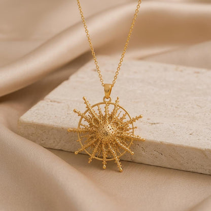 Pollux Star Pendant Necklace | 925 Sterling Silver | Celestial Sunburst Design | Inspirational Gift for Her