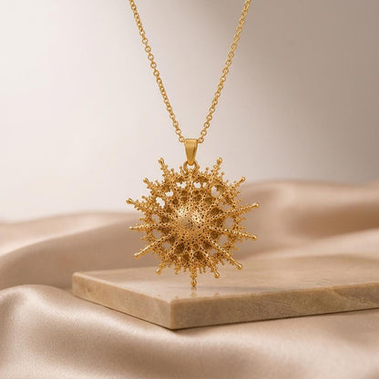 Mimosa Star Pendant Necklace | 925 Sterling Silver | Intricate Filigree Design | Thoughtful Gift for Loved Ones