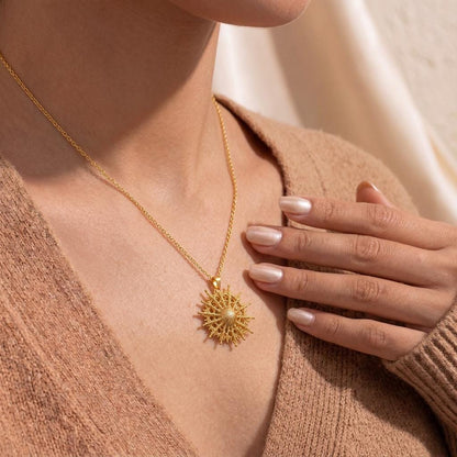 Mimosa Star Pendant Necklace | 925 Sterling Silver | Intricate Filigree Design | Thoughtful Gift for Loved Ones