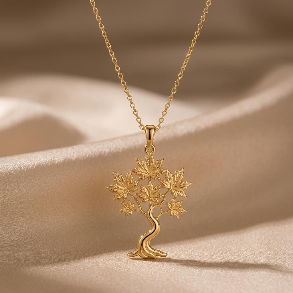 Maple Drift Pendant | Sterling Silver | Nature Inspired | Symbolic Growth Gift
