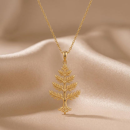 Cedar Crest Necklace | 925 Sterling Silver | Nature Inspired Tree | Thoughtful Nature Gift