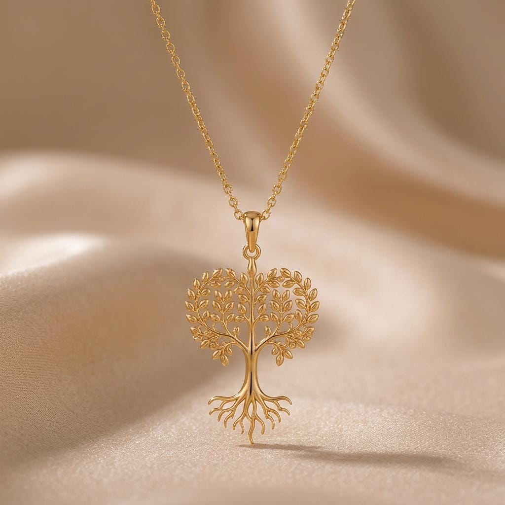 Acacia Wind Necklace | 925 Sterling Silver | Tree of Life Design | Symbolic Gift