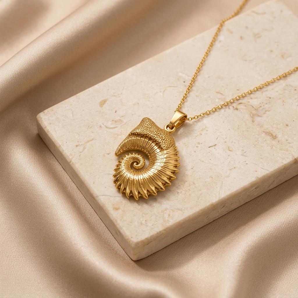 Helicoprion Spiral Tooth Pendant | 925 Sterling Silver | Prehistoric Fossil Theme | Unique Science Lover Gift