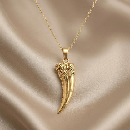 Homotherium Fang Pendant | 925 Sterling Silver | Prehistoric Theme | Unique Statement Gift