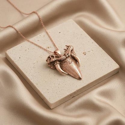 Apex Predator Relic Pendant | Sterling Silver Jewelry | Ancient Beast Theme | Unique Statement Gift