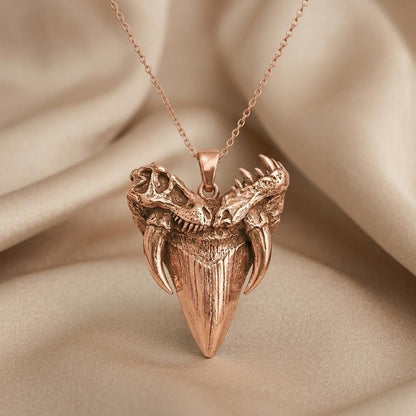 Apex Predator Relic Pendant | Sterling Silver Jewelry | Ancient Beast Theme | Unique Statement Gift