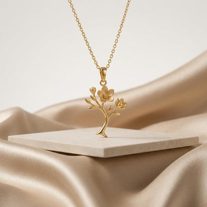 Magnolia Soft Bloom Pendant | 925 Sterling Silver | Delicate Botanical Design | Meaningful Gift for Her
