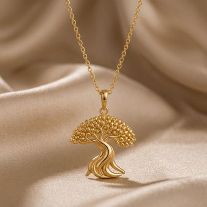 Ficus Flow Pendant | 925 Sterling Silver | Tree of Life Theme | Symbolic Growth Gift