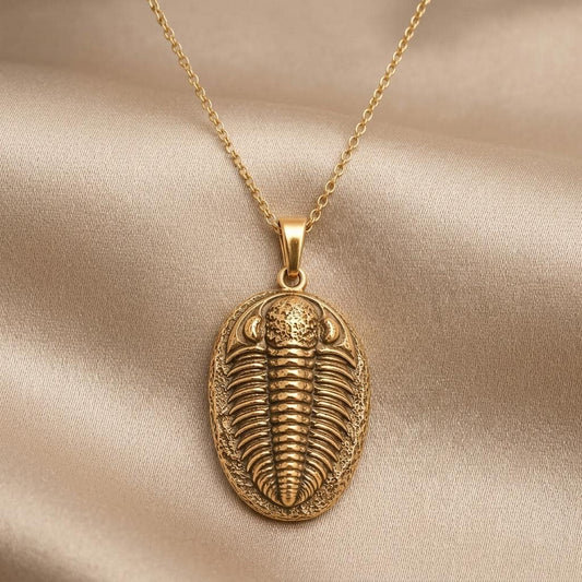 Trilobite Fossil Pendant | 925 Sterling Silver | Ancient Fossil Theme | Unique Science Gift