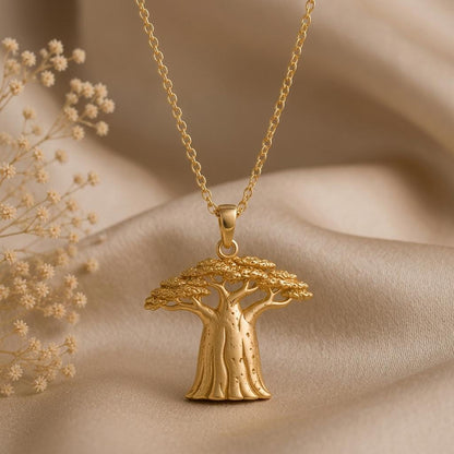 Baobab Spirit Pendant | 925 Sterling Silver | Nature Inspired Jewelry | Meaningful Gift