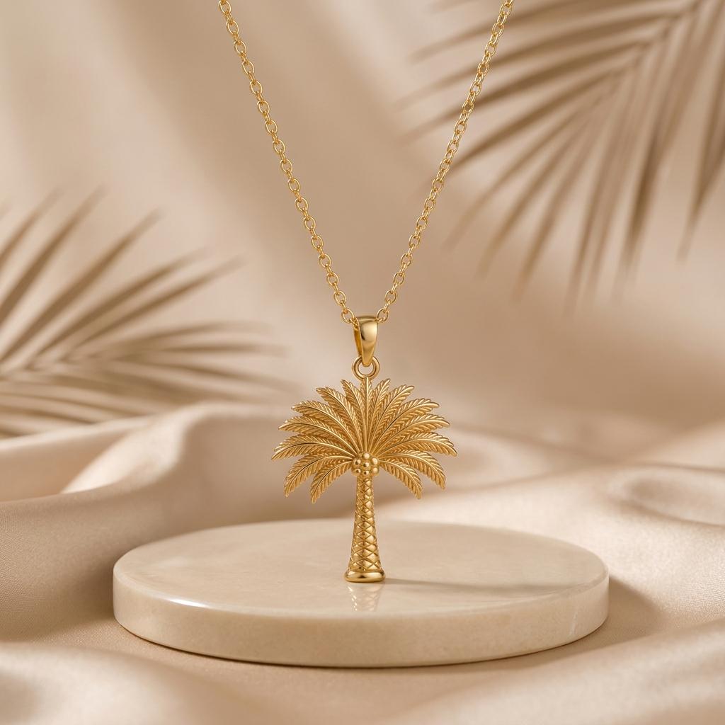 Palm Crown Necklace | 925 Sterling Silver | Nature Inspired Jewelry | Meaningful Gift for Her
