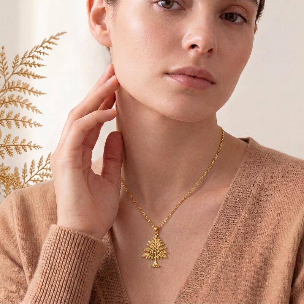 Fern Tree Pendant | 925 Sterling Silver | Nature Inspired | Thoughtful Gift