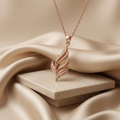Cedar Flame Necklace | 925 Sterling Silver | Nature Inspired Design | Meaningful Gift for Her
