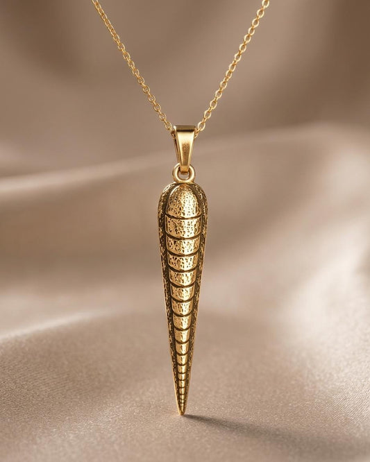 Orthoceras Fossil Pendant | 925 Sterling Silver | Ancient Fossil Theme | Unique Gift for Paleontology Fans