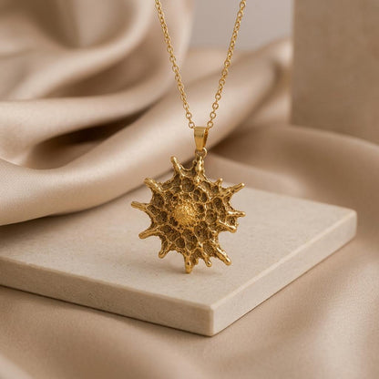 Betelgeuse Star Pendant Necklace | 925 Sterling Silver | Cosmic Textured Design | Unique Gift for Stargazers
