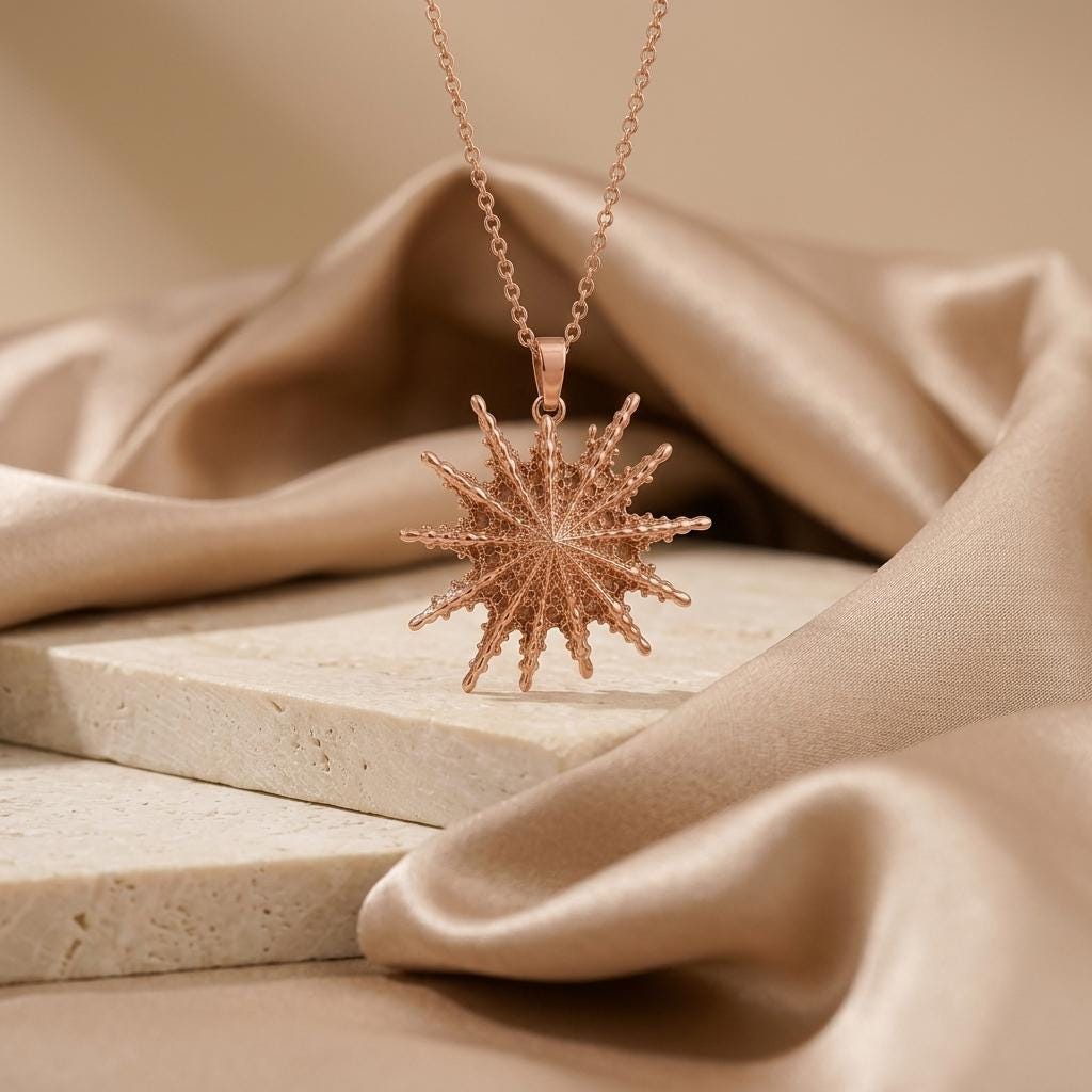 Deneb Star Pendant Necklace | 925 Sterling Silver for Women | Intricate Filigree Star | Meaningful Celestial Gift