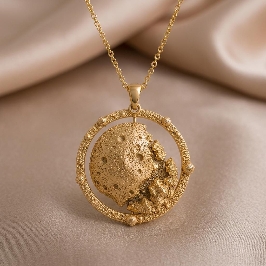 Pallas Asteroid Pendant Necklace | 925 Sterling Silver | Celestial Cosmic Theme | Unique Astronomy Gift