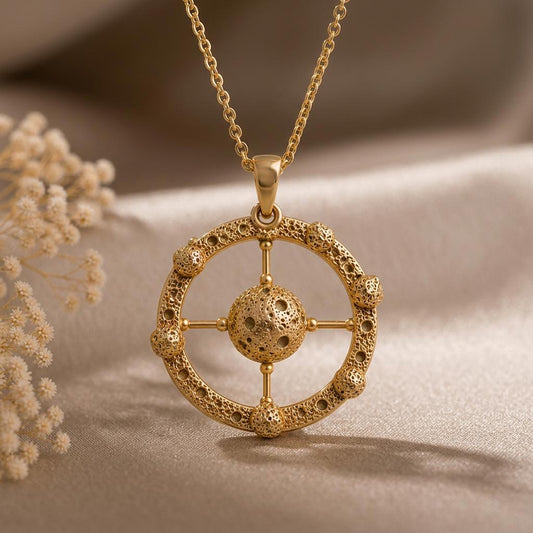 Hygiea Asteroid Pendant Necklace | 925 Sterling Silver | Asteroid Celestial Style | Unique Celestial Gift