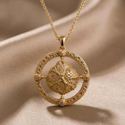 Psyche Asteroid Pendant Necklace | 925 Sterling Silver | Cosmic Celestial Design | Unique Space Lover Gift