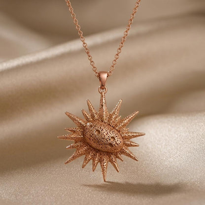 Juno Asteroid Pendant Necklace | 925 Sterling Silver | Textured Celestial Design | Unique Space Lover Gift