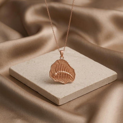 Hallucigenia Fossil Pendant | 925 Sterling Silver for Science Lovers | Prehistoric Paleontology Theme | Unique Gift for Curious Minds