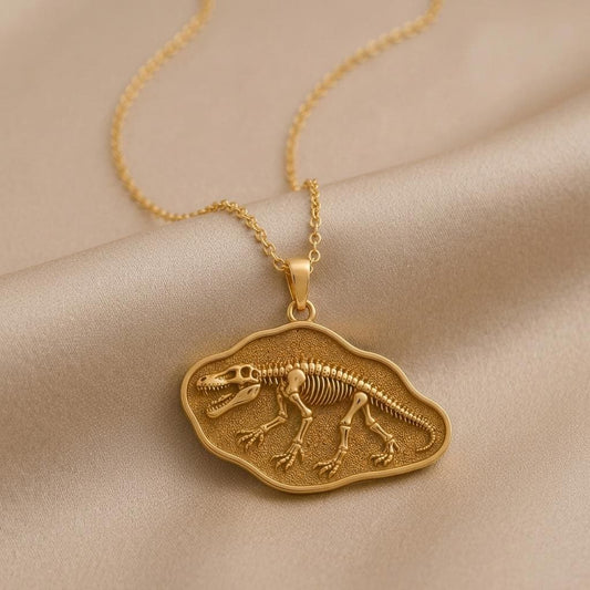 Andrewsarchus Fossil Pendant Necklace | 925 Sterling Silver | Paleontology Theme | Gift for Science Lovers