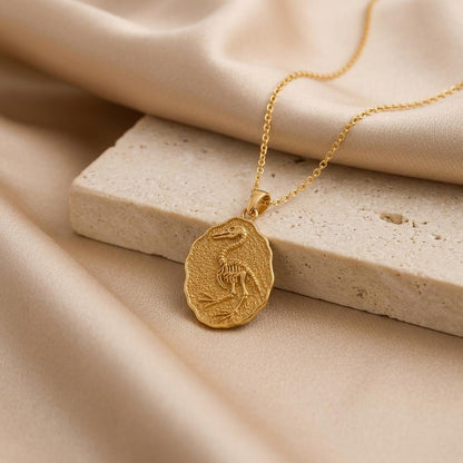 Hesperornis Fossil Pendant | 925 Sterling Silver | Prehistoric Fossil Theme | Unique Science Gift