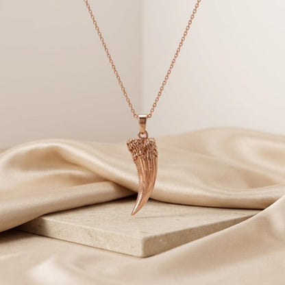 Homotherium Fang Pendant | 925 Sterling Silver | Prehistoric Theme | Unique Statement Gift