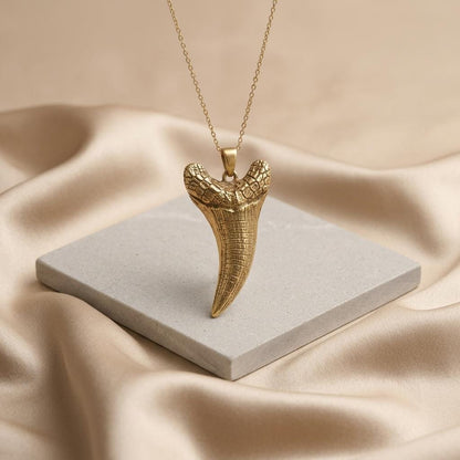 Dakosaurus Tooth Pendant | 925 Sterling Silver | Paleontology Inspired | For Dinosaur Lovers