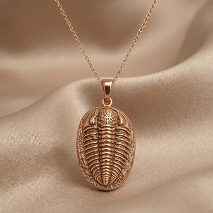 Trilobite Fossil Pendant | 925 Sterling Silver | Ancient Fossil Theme | Unique Science Gift