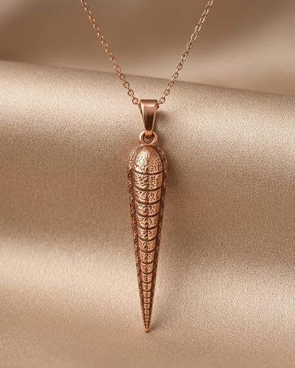 Orthoceras Fossil Pendant | 925 Sterling Silver | Ancient Fossil Theme | Unique Gift for Paleontology Fans