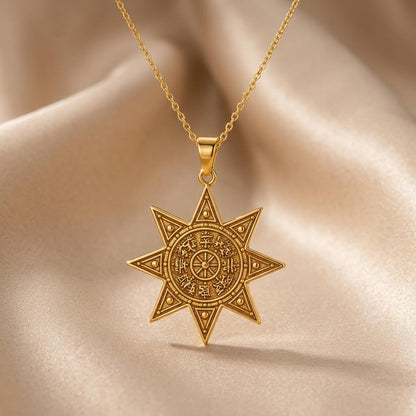Babylon Star Pendant | 925 Sterling Silver | Ancient Mesopotamian Theme | Symbolic Protection Gift